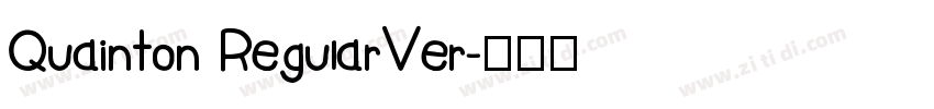 Quainton RegularVer字体转换